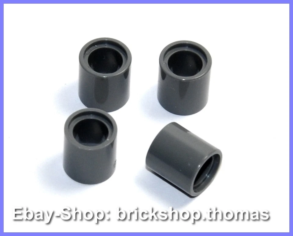 Lego 4 x Technic Verbinder 18654 - Connector 1L Tube Dark Bluish Gray NEU / NEW - Bild 1 von 1