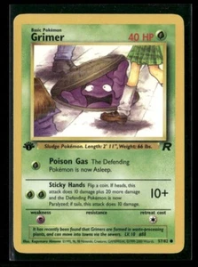 Pokémo Grimer Team Rocket 57 Regular 1st Edition Common heavily played creased - Picture 1 of 2