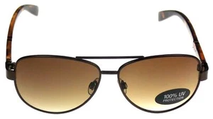 Gafas de sol Liz Claiborne marrón tortuga protección UV 57-12-130 aviador diseñador - Imagen 1 de 4
