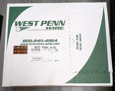 West Penn 25225BGY 16/2 CMP Anschlusskabel - 1000 Fuß | 1 Paar 16 AWG Litze  - Bild 1 von 3