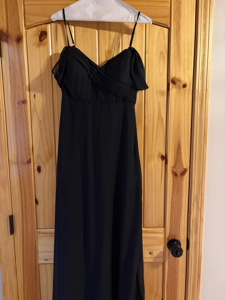 Vestido formal/dama de honor gris pájaro, negro, talla 4 (pequeño) Foto 1 de 1