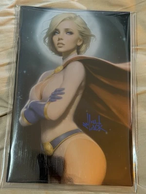 POWER GIRL: SPECIAL #1 * NM+ * WILL JACK SIGNED SDCC FOIL VIRGIN VARIANT  COA - Image 1 of 2