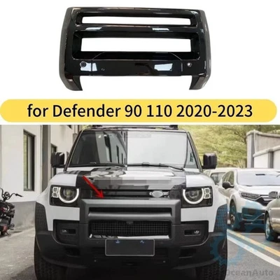 Gloss Black Front Bumper Guard Frame Protector For Defender 90 110 2020-2026 - Image 1 of 4