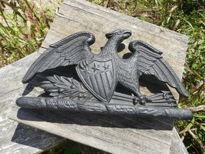 Vintage Gusseisen Untersetzer - Patriotischer heraldischer Adler, Iron Art JM198 USA - Bild 1 von 8