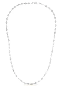 14k White Gold Necklace with Polished Circles - Picture 1 of 2