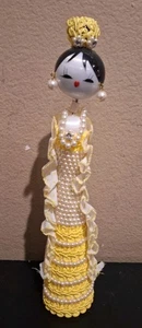 Vintage japanische Puppe Kokeshi Pearl Girl Größe - Bild 1 von 4