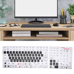 Keyboard Stickers PVC Clear Frosted Pattern Decorative DIY Cute Style Keycaps - Afbeelding 1 van 12