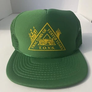 Vintage Trucker Hat Cap Adjustable Snapback TRACTORS OF YESTER YEARS T.O.Y.S - Picture 1 of 3