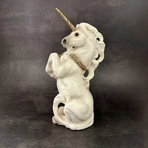 Windstone Editions White Unicorn Father Pena 1989 Blue Crystals 10.25" Tall - Picture 1 of 10