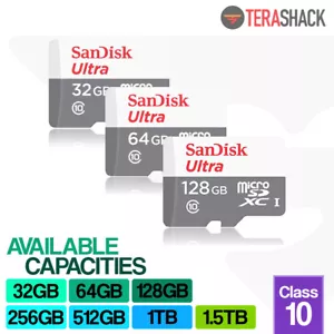 Tarjeta Micro SD Sandisk Ultra Memoria 32GB 64GB 128GB 256GB 512GB 1TB Clase 10 TF - Imagen 1 de 12