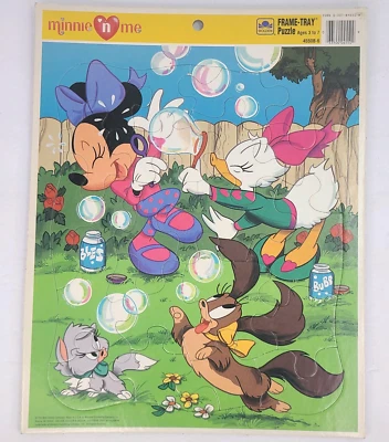 Rompecabezas Bandeja Marco Dorado Minnie N Me De Colección Minnie Mouse Margarita Pato Gato Perro Foto 1 de 4