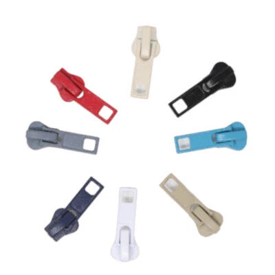 2x Schieber Zipper f. 5mm Kunststoff Reißverschlüsse mit Arretierung & Autolock