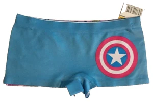Captain America 2-Pair Pack Boyshort Panties Girls L(12) Marvel Comics Superhero - Picture 1 of 11