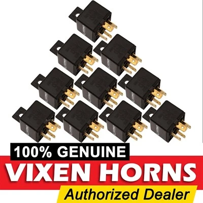 10 PACK 4-PIN UNIVERSAL CAR/TRUCK 40A/12V RELAY LIGHT/PUMP/ALARM/HORN VXA7449-10 - Image 1 of 4