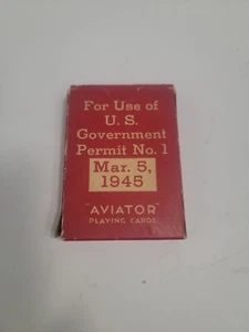 WORLD WAR Aviator Playing Cards Mar. 5, 1945. Gift of the American Red Cross. - Picture 1 of 4
