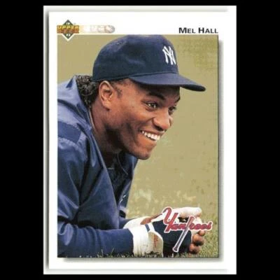 Mel Hall #291 1992 Upper Deck New York Yankees Baseball Card MLB NM - Image 1 of 3