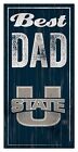 Utah State Aggies - "Best Dad" -6" x 12"  Sign