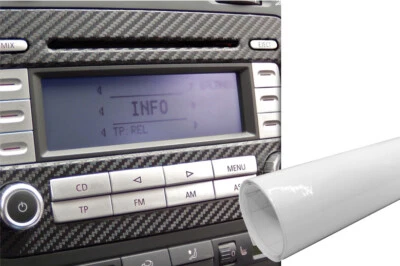 Set Di Pellicole Design Per Auto In Bianco Lucido Premium Per Interni Decorativi - Immagine 1 di 3