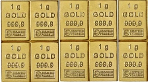 10 Gramm Gold Goldbarren 10 x 1 g CombiBar Valcambi Schweiz Anlagegold - Bild 1 von 3