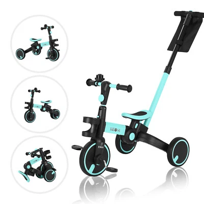 FableKids® Dreirad 7in1 Kinderdreirad Laufrad Lernrad Kinder Lenkstange Fahrrad