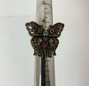 Vintage Heidi Daus Ring Schmetterling Größe 5 bunt - Bild 1 von 7
