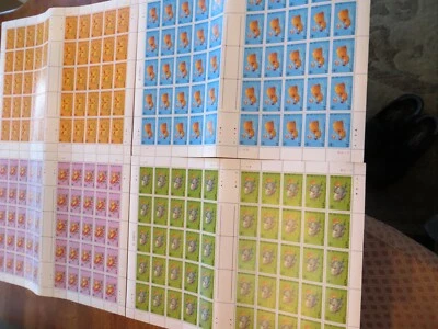 Hoja completa de estampillas de Hong Kong MNH, año del toro 1997, juego completo Foto 1 de 2