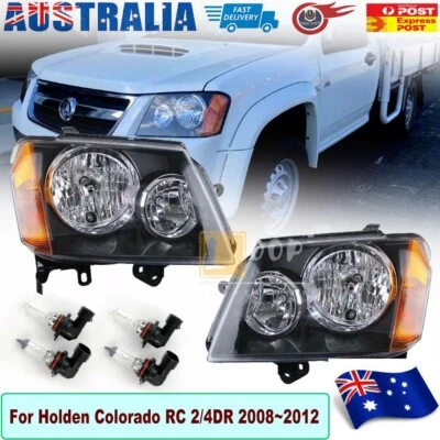 Pair Head Light Lamp Left & Right For Holden Colorado RC 2/4DR 2008- 2012 - image 1 of 4