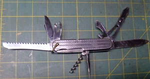 Berent Steel Co Soligen Stainless Steele Multitool Knife made in ITALY w/sheath - Picture 1 of 21