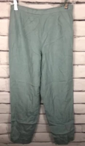 Pantalones de vestir para mujer Worth, talla 4, azul, verde 100 % seda - Imagen 1 de 3