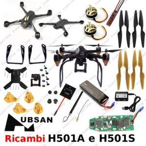 Ricambi DRONE HUBSAN H501S e H501A piedini eliche batterie adat. gopro da ITALIA - Imagen 1 de 51