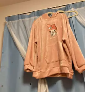 Sanrio My Melody Hoodie standing ears Fluffy Pocket Pink size 4L Sanrio My - Picture 1 of 2
