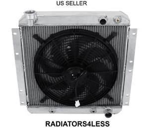 CHAMPION 3 ROW ALUMINUM RADIATOR 16" FAN 1958-1984 TOYOTA LAND CRUISER CC180-LS - Picture 1 of 4