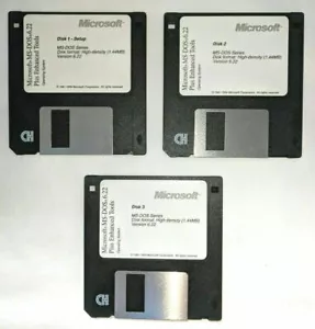 BRAND NEW MS-DOS 6.22 + ENHANCED TOOLS FULL VERSION!! Dos 6.2 6.0 SEALED DISKS - Picture 1 of 2