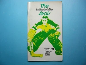 1973/74 CALIFORNIA GOLDEN SEALS NHL HOCKEY MEDIA GUIDE YEARBOOK GILLES MELOCHE - Picture 1 of 6