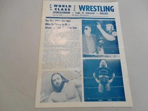 Vtg 80s One Man Gang Kerry Kevin Von Erich World Class Wrestling 1985 Program - Picture 1 of 8
