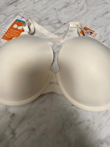 NWT Warner’s No Side Effects Smoothing Wireless T-Shirt Bra Ivory 38D - Picture 1 of 8