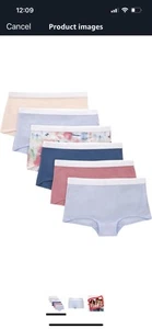 Girls' Originals Underwear,Boy Shorts and Hipster Stretch Cotton,6-Pack - Picture 1 of 5
