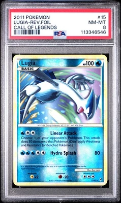 2011 POKEMON CALL OF LEGENDS LUGIA #15 REVERSE PSA 8 NM #113346546 - Image 1 of 2
