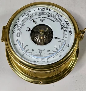 Vintage Schatz Brass Precision Barometer - Used, Signs of Wear - Imagen 1 de 11