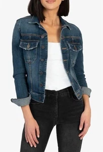 Kut From The Kloth button front closure denim jacket size L - Picture 1 of 4