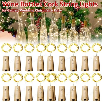 LED酒瓶灯带软木电池供电20 LED软木形状派对灯 — 第 1/4 张图片