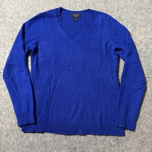 Cashmere Charter Club Sweater Womens Medium Blue Long Sleeves V Neck Luxury M - Picture 1 of 7