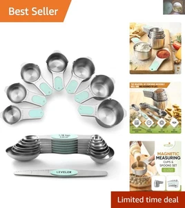 Schwerlast Edelstahl Magnet Mess Set mit Richtmaschine - 15 Stück, neuwertig - Bild 1 von 11