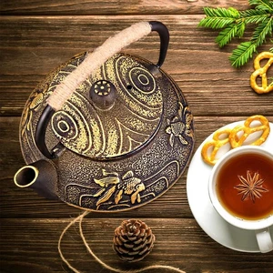 Cast Iron Teapot Kung Fu Tea Pot Non Slip Handle Tea Maker 800ml Traditional - Picture 1 of 5