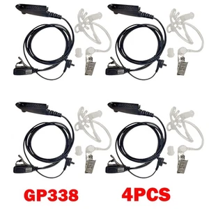 4Pc For FBI Acoustic With PTT Earpieces For Motorola HT750 HT1250 GP380 MTX850 - Afbeelding 1 van 12