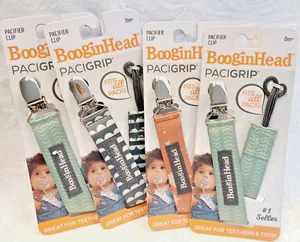 BooginHead PaciGrip Pacifier Clip and Pacifier Holder w/ Universal Loop 4 Pack - Picture 1 of 6
