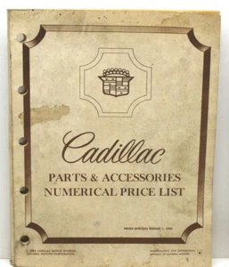 Vintage 1982 Cadillac Parts & Accessories Numerical Price List GM Flint Michigan - Picture 1 of 6