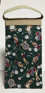 Mens Canvas Dual Sided Bag for Golf Balls Designs by Dee Dee 14.5 X 8 Green NWOT - Picture 1 of 8