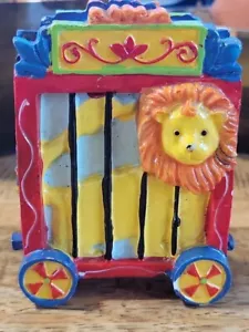 Collectible Circus Train Car With Lion • Composite Painted • Cake Topper - Picture 1 of 5