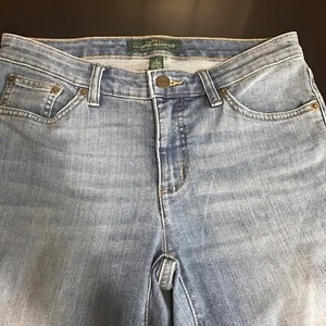 Ralph Lauren LRL Premier Straight 5-Pocket Stretch Denim Jeans. Women's Size 2 - Picture 1 of 6